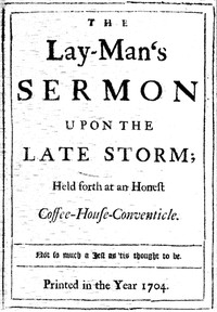 The Lay-Man's Sermon upon the Late Storm