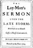 The Lay-Man's Sermon upon the Late Storm