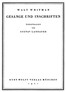 Gesänge und Inschriften