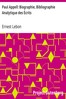 Paul Appell: Biographie, Bibliographie Analytique des Écrits