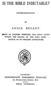 Is the Bible Indictable?