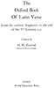 The Oxford Book of Latin Verse