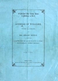 Ex-President John Quincy Adams in Pittsburgh in 1843