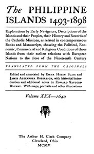 The Philippine Islands, 1493-1898, Volume 30 of 55, 1640