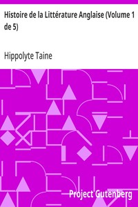 Histoire de la Littérature Anglaise (Volume 1 de 5)