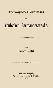 Etymologisches Wörterbuch der deutschen Seemannssprache