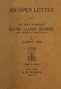 An Open Letter to the Right Honorable David Lloyd George