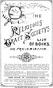 The Religious Tract Society Catalogue - 1889