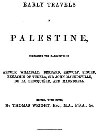 Early Travels in Palestine