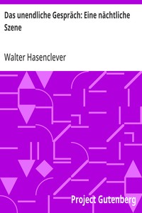 Das unendliche Gespräch: Eine nächtliche Szene