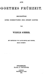 Aus Goethes Frühzeit
