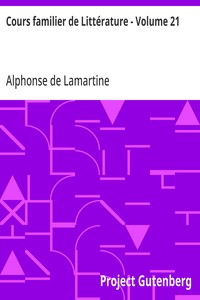 Cours familier de Littérature - Volume 21