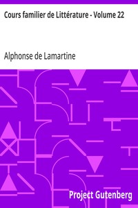 Cours familier de Littérature - Volume 22