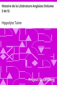 Histoire de la Littérature Anglaise (Volume 3 de 5)