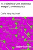 The All-Sufficiency of Christ. Miscellaneous Writings of C. H. Mackintosh, vol. I