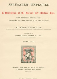 Jerusalem Explored, Volume 1—Text