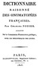 Dictionnaire raisonné des onomatopées françaises