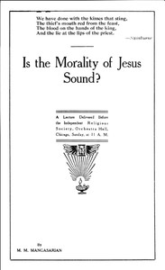 Is the Morality of Jesus Sound?
