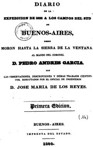 Diario de la expedicion de 1822 a los campos del sud de Buenos Aires