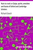 Nuts to crack; or Quips, quirks, anecdote and facete of Oxford and Cambridge Scholars