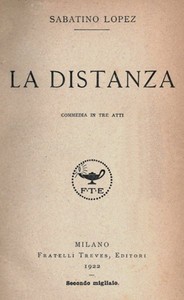 La distanza: commedia in tre atti