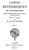 Variétés Historiques et Littéraires (01/10)