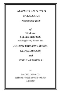 Macmillan & Co.'s Catalogue. November 1878