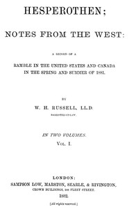 Hesperothen; Notes from the West, Vol. 1 (of 2)