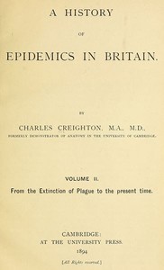 A History of Epidemics in Britain, Volume 2 (of 2)