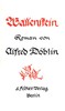 Wallenstein. 2 (of 2)