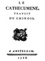 Le Cathécumène, traduit du chinois