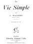 La vie simple