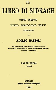 Il libro di Sidrach: testo inedito del secolo XIV