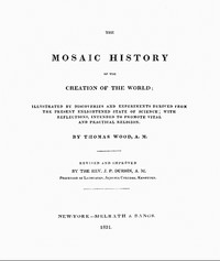 The Mosaic History of the Creation of the World