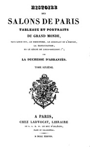 Histoire des salons de Paris (Tome 6/6)