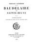Baudelaire et Sainte-Beuve