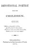 Devotional Poetry for the Children. Second Part