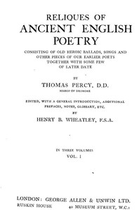 Reliques of Ancient English Poetry, Volume 1 (of 3)