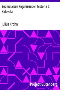 Suomalaisen kirjallisuuden historia I: Kalevala