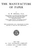 The Manufacture of Paper