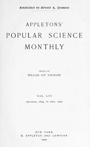 Appletons' Popular Science Monthly, December 1899