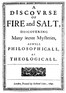 A Discovrse of Fire and Salt