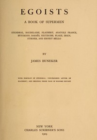 Egoists, A Book of Supermen