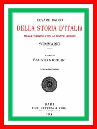 Della storia d'Italia dalle origini fino ai nostri giorni, sommario. v. 2