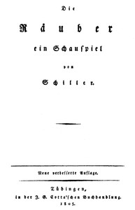 Die Räuber: Ein Schauspiel