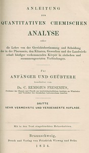 Anleitung zur quantitativen chemischen Analyse