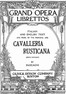 Rustic Chivalry (Cavalleria Rusticana): Melodrama in One Act