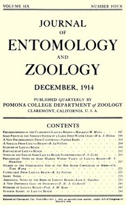 Journal of Entomology and Zoology, Vol. 06, No. 4, December 1914