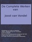 De complete werken van Joost van Vondel. Vergelijking van de Verlossinge der Kindren Israels met de Vrijwording der Vereenigde Nederlandsche Provinciën, [etc.]