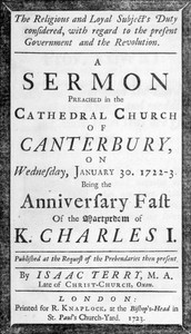 The religious and loyal subject's duty considered: with regard to the present Government and the Revolution